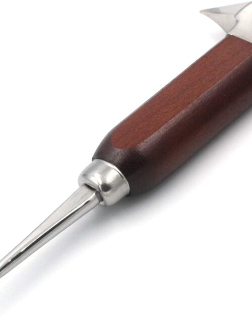 Ice Pick Stainless Steel, Ice Picks for Breaking Ice, Ice Pick with Wood Handle, Ice Picks for Kitchen, Bars, Bartender, Best Ice Carving Tools (short)