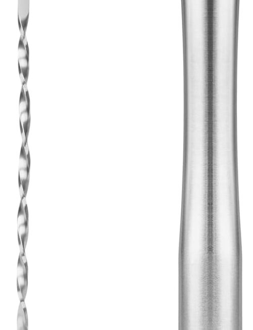 Muddler for Cocktails, 10" Muddler and Long Handle Bar Cocktail Mixing Spoon, Stainless Steel Stirrer, Bar Accessories Tools for Mojitos Fruit Drinks