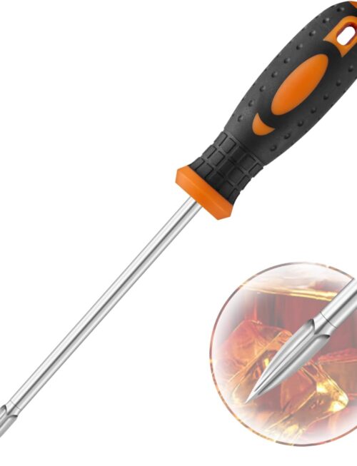 Ice Pick, Ice Pick for Breaking Ice, for Kitchen, Bars, Bartender, Ice Carving Tool, Ice Chipper, Hardened Stainless Steel Blade Head
