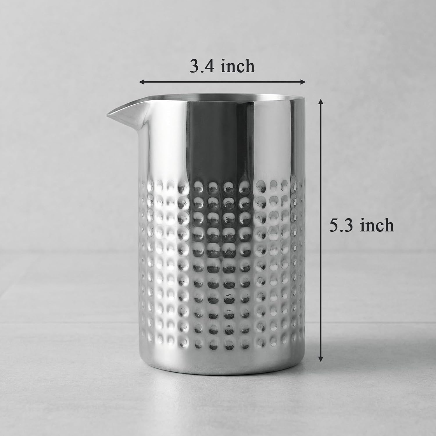 18 oz Stainless Steel Cocktail Mixing Glass, Double Walled Bartender Mixer Cup Unbreakable Bar Mixing Tin for Stable Stirring - Image 2