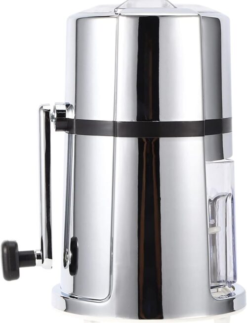 Manual Ice Crusher, Hand Crank Ice Crusher, Commercial Household Portable Shaved Ice Crusher Ice Shaver with Stainless Steel Blade for Snow Cone, Slush