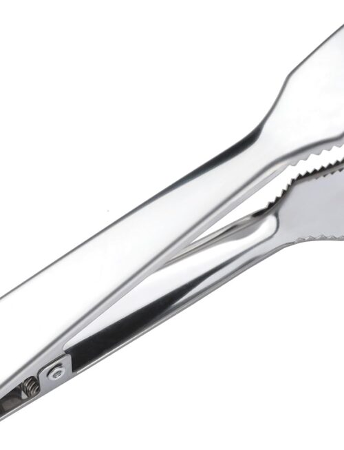 Ice Tongs for Ice Bucket, Stainless Steel Food Serving Tongs, with Claw Grip Teeth 6.7 Inches Perfect for Block Ice Sugar Cubes Bar Hotel Home & Kitchen (Silver)