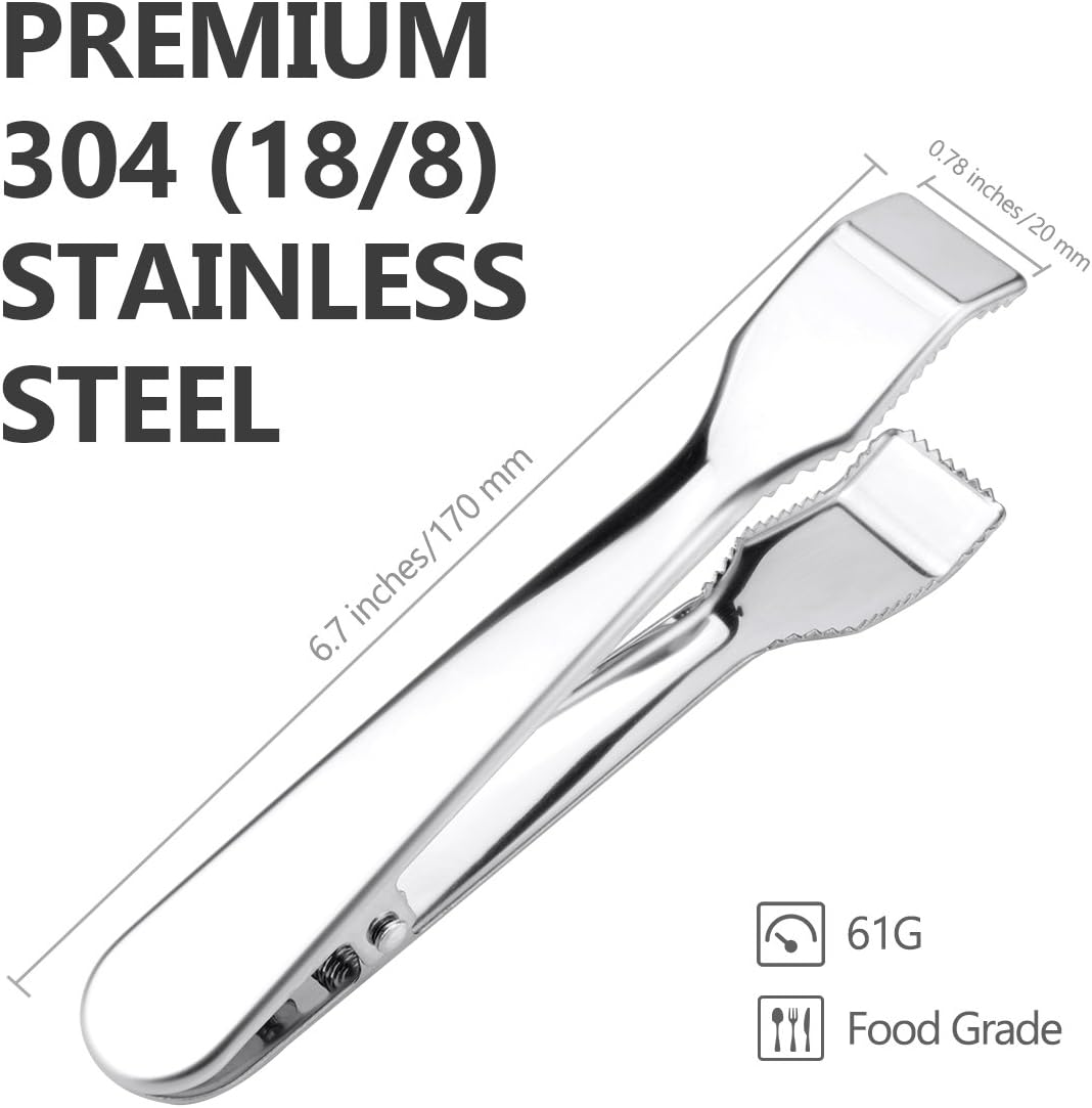 Ice Tongs for Ice Bucket, Stainless Steel Food Serving Tongs, with Claw Grip Teeth 6.7 Inches Perfect for Block Ice Sugar Cubes Bar Hotel Home & Kitchen (Silver) - Image 2