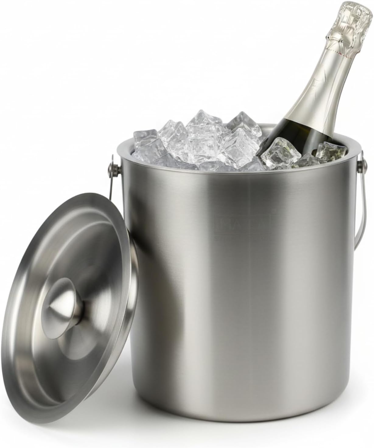 1.5L Stainless Steel Ice Bucket with Lid – Double Wall Ice Container for Wine, Champagne, Cocktail Bar & Parties