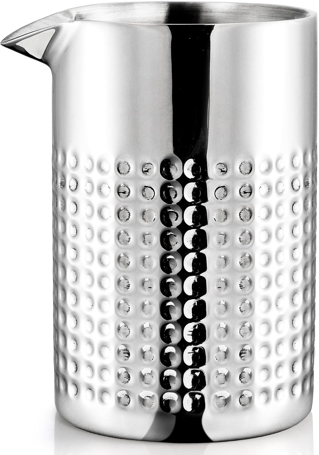 18 oz Stainless Steel Cocktail Mixing Glass, Double Walled Bartender Mixer Cup Unbreakable Bar Mixing Tin for Stable Stirring