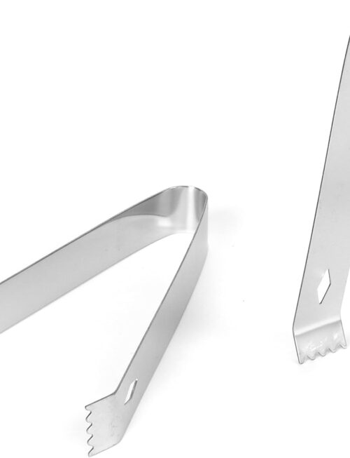 2 Pack Ice Tongs 5.9 Inch Small Serving Tongs Food-Grade Small Tongs for Appetizers Stainless Steel Sugar Tongs Ice Tongs for Ice Bucket Party Coffee Bar, Silver